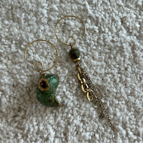 Ginger 13 Shell & Gemstone Earrings - Picture 1 of 14